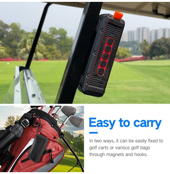 Pro Portable Magnetic Bluetooth Golf Speaker Wireless Waterproof IPX6/Shockproof - 3rd Generation Magnetic Golf Speakers for Golf Cart 20-Hour Playtime Golf Gifts (TWS & SD Card Function) Pro Portable Magnetic Bluetooth Golf Speaker Wireless Waterproof IPX6/Shockproof - 3rd Generation Magnetic Golf Speakers for Golf Cart 20-Hour Playtime Golf Gifts (TWS & SD Card Function)
