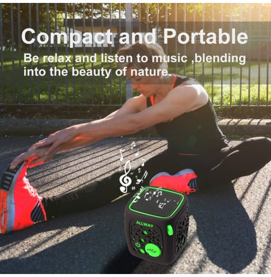 Small Bluetooth Speaker,ALLWAY Ultra Compact Mini Portable Bluetooth Speakers with Loud Stereo Sound,Rich bass,TF Card Port,164 Feet Bluetooth 5.0 Range for Laptop,iPhone,Echo,Car and More Small Bluetooth Speaker,ALLWAY Ultra Compact Mini Portable Bluetooth Speakers with Loud Stereo Sound,Rich bass,TF Card Port,164 Feet Bluetooth 5.0 Range for Laptop,iPhone,Echo,Car and More